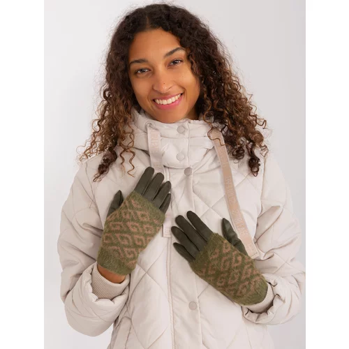 Fashion Hunters Khaki Winter Smartphone Gloves