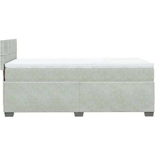 VidaXL box spring krevet s madracem svjetlosivi 90x190 cm bar&amp;scaron;unasti Slike