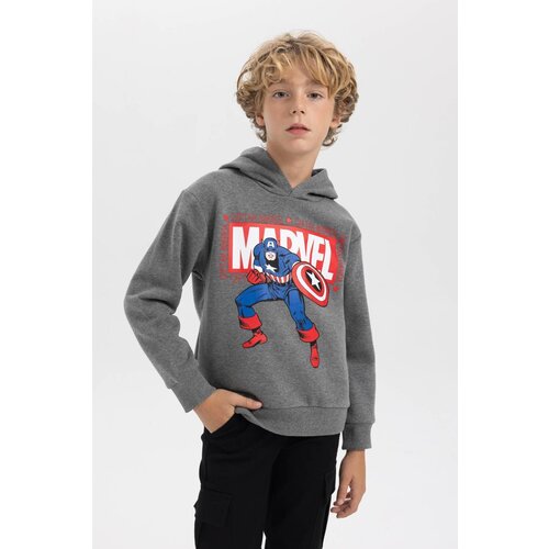 Defacto Boys Marvel Logo Only Thick Hooded Sweatshirt Cene