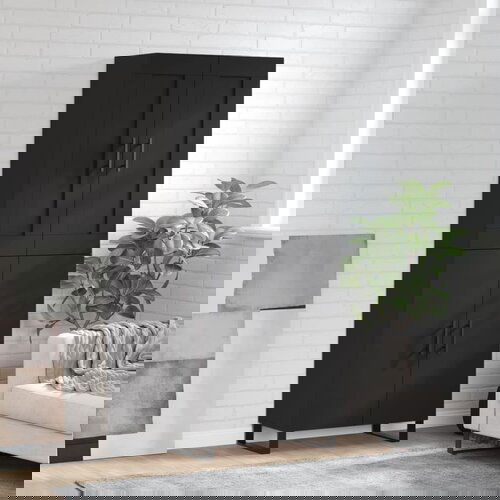 vidaXL Visoka komoda crni 69 5x34x180 cm konstruirano drvo Cijene