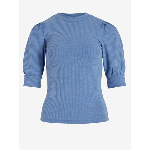 Vila Blue Women&amp;#039;s Ribbed T-Shirt Felia - Ladies Slike
