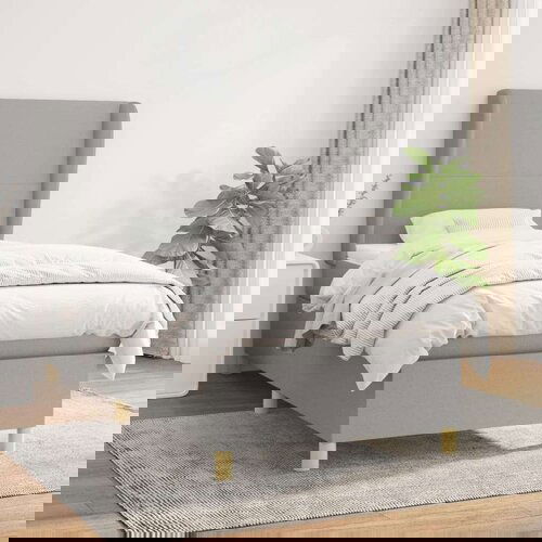  S oprugama i madracem svjetlosivi 100x200 cm od tkanine Cijene