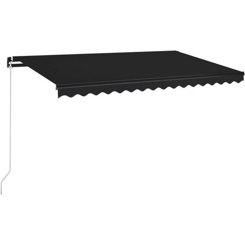 VidaXL tenda na ručno uvlačenje s LED svjetlima 450 x 350 cm antracit Slike