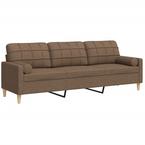 Maison Chic kavč - Sofa - Kanape dvosed z blazinami rjav 210 cm blago, (21727188) Cene