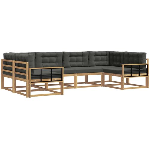  Set vanjskih sofa 6 kom. Bijela i antracit 325 x 168,5 x 73 cm Slike