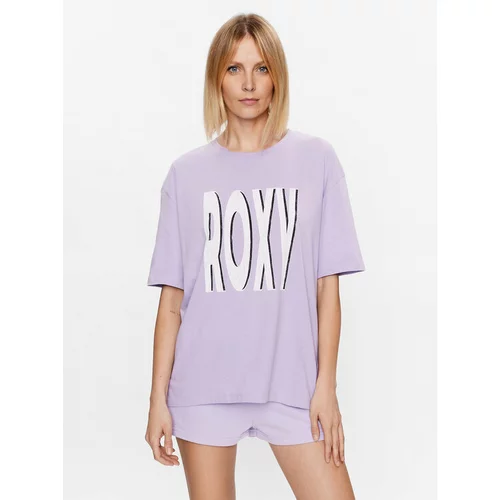 Roxy Majica ERJZT05461 Vijolična Regular Fit