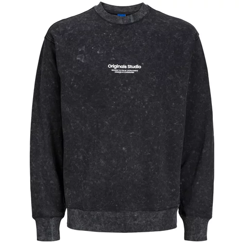 Jack & Jones Sweater majica 'VESTERBRO' crna / bijela