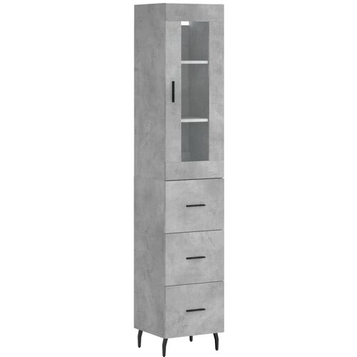 Maison Chic Visoka omara - Komoda - Predalnik betonsko siva 34,5x34x180 cm inženirski les, (21721733) Cene