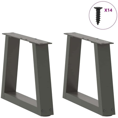  Noge blagovaonskog stola V-oblika 2 kom antracit 40x(30-31 3)cm Slike
