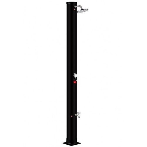 Nero Solarni tuš 40L crni ravni sa nožnom slavinom H=216cm Slike