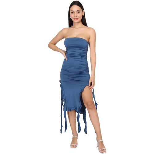 La Modeuse Kratke obleke 70643_P165105 Modra Cene