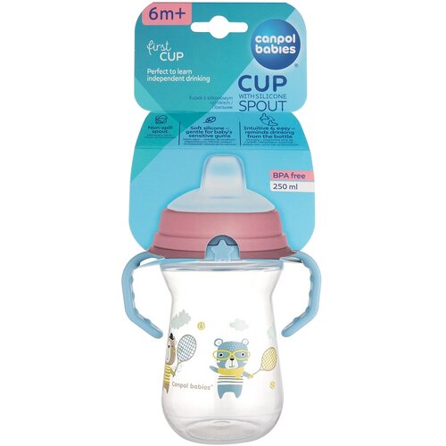 Canpol BABIES SOLJA BONJOUR PARIS 250ml SA SILIKONSKIM KLJUNOM (56/613) - BLUE Cene