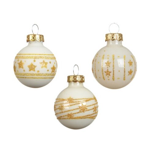 DEKOR DOM dekoracija - hanging bauble set mix 9pcs 3cm 011806 - wool white - kmg ( 045589 ) Cene