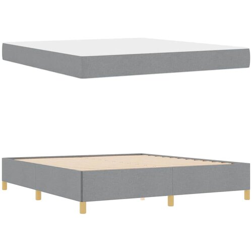  Krevetna konstrukcija Svijetlo siva 180 x 200 cm tkanina Slike