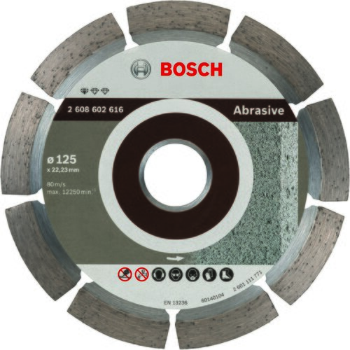 Bosch dijamantska rezna ploča standard for abrasive 2608602616, 125 x 22,23 x 6 x 7 mm Slike
