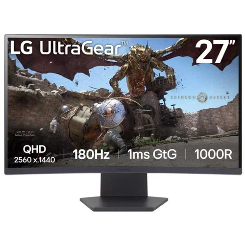 LG monitor ultragear 68,6 cm (27,0") 27GS60QC monitor, ips/va, 16:9, 2560x1440, pivot, hdmi, display port, usb, (21814858)