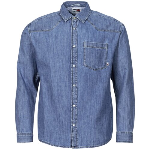 Tommy Jeans Srajce z dolgimi rokavi TJM RLX WESTERN DENIM SHIRT Modra Slike