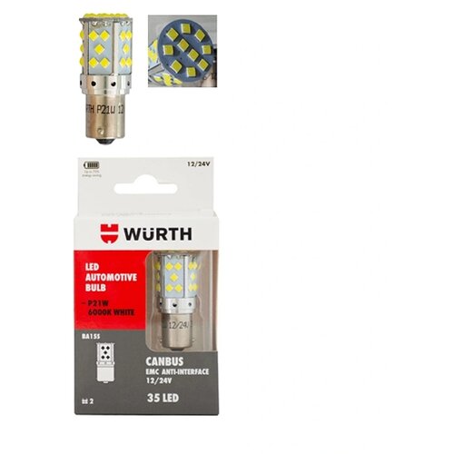 Würth LED sijalica P21W BA15S 12/24V 35 LED set Cene