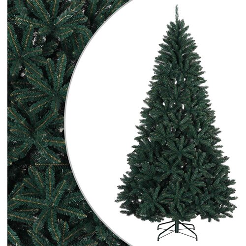  Umjetno božićno drvce s nogom 270 cm PVC Tamnozelena Slike