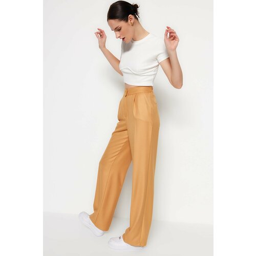 Trendyol pants - brown - straight Slike