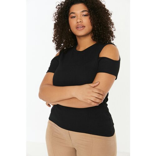 Trendyol Curve Black Cutout Detailed Knitted Blouse Cene