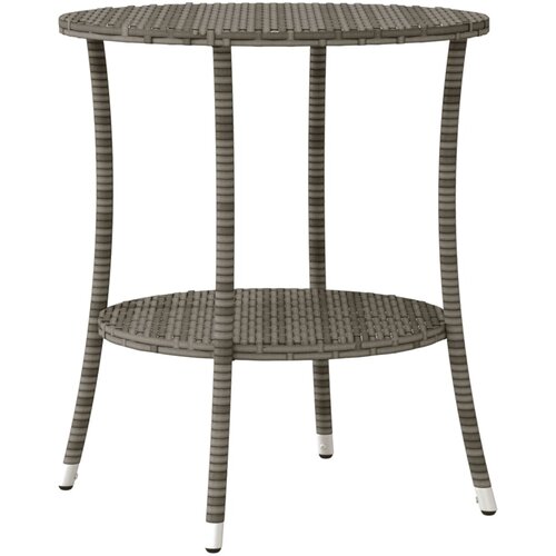  3-dijelni bistro set od poliratana s jastucima sivi Slike