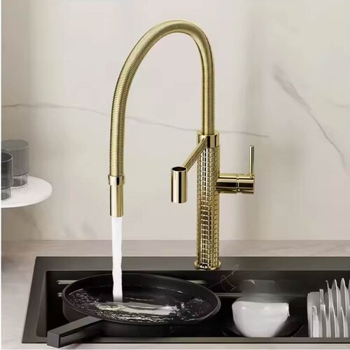  Dvignite svojo kuhinjo z eleganco pipe | Pipa za pomivalno korito ELITE EDITION KS1220 - Zlata Cene