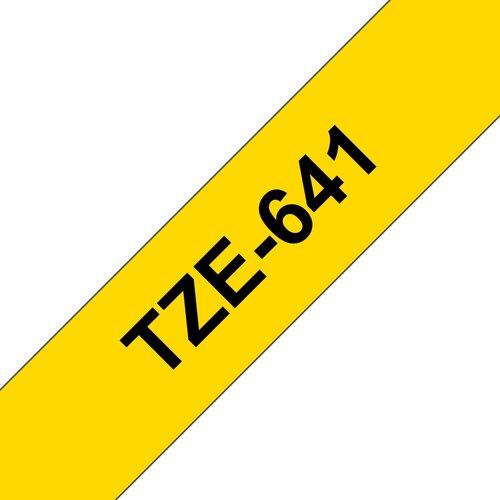 Brother Tze-641 združljiv laminirani trak - 18 mm x 8 metrov črno/rumen, (21405699) Cene