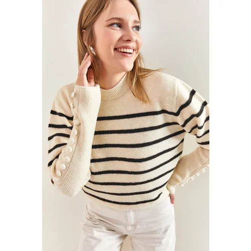 Bianco Lucci Sweater - Beige - Regular fit