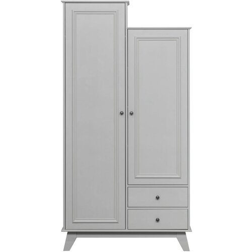 WOOOD Svetlo siva otroška garderobna omara iz masivnega bora 98x190 cm Lily – Cene