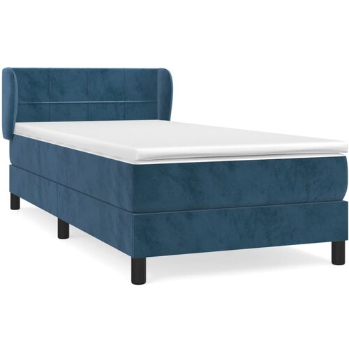 Maison Chic Box spring postelja - Vzmetna postelja z vzmetnico temno modra 90x200 cm žamet SL7756, (21908936) Cene