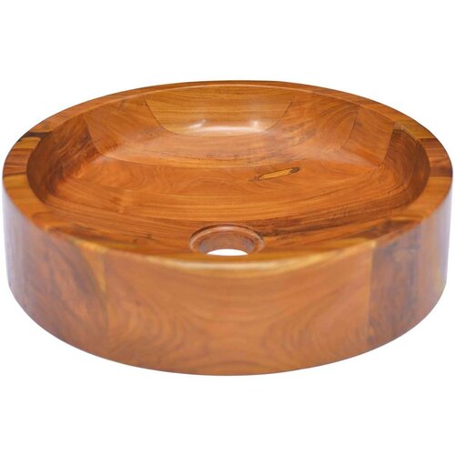  Umivaonik od masivne tikovine &amp;Phi; 40 x 10 cm Slike