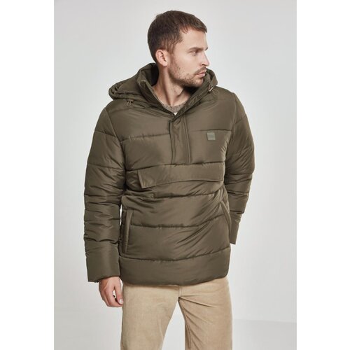 Urban Classics Pull Over Puffer Jacket darkolive Slike