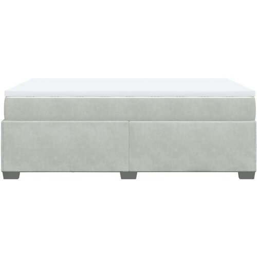 VidaXL Krevet s oprugama i madracem svjetlosivi 120x190 cm bar&amp;scaron;unasti Slike