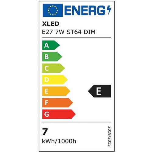 Xled E27 7W ST64 DIM Filament Sijalica dimabilna2700K220V806Lm64*142mmRa&amp;amp;#8805;80 PF&amp;amp;#8805;0.5 amber Slike