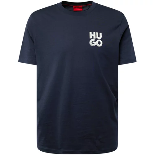 HUGO Red Majica 'Detzington 241' mornarsko plava / bijela