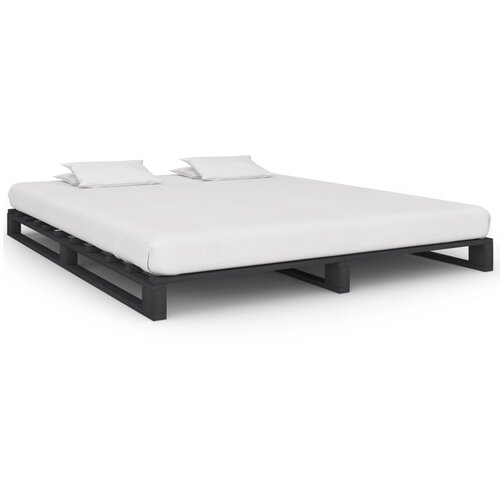 Okvir za krevet od paleta od masivne borovine sivi 200 x 200 cm Cene