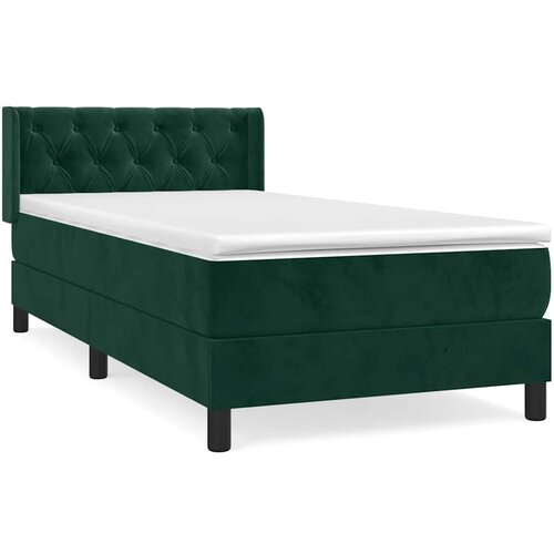 Box spring krevet s madracem tamnozeleni 80 x 200 cm bar&amp;scaron;unasti Slike