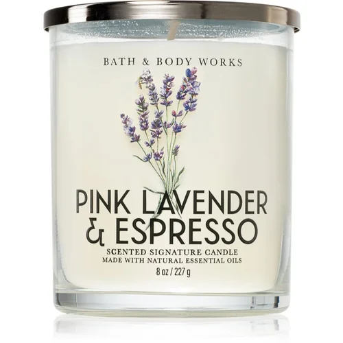 Bath & Body Works Pink Lavender & Espresso mirisna svijeća 227 g