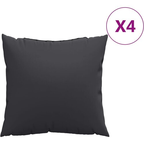 VidaXL Jastuci za sofu 4 kom. Crni 60x60 cm Tkanina - Crna 60 x 60 cm 4 Crna Slike