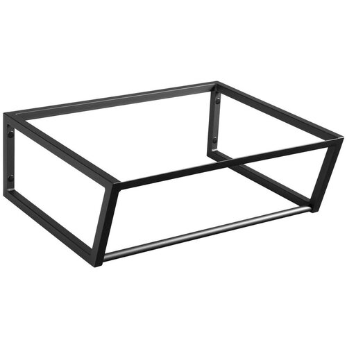 Sapho Crno željezno zidno postolje ispod umivaonika 60x20 cm Ska – Cijene