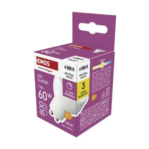 Emos zq8e44s Led sijalica classic mr16 7w(60w) 800lm gu10 nw 3-step dimmabilna ( 3757 ) Cene