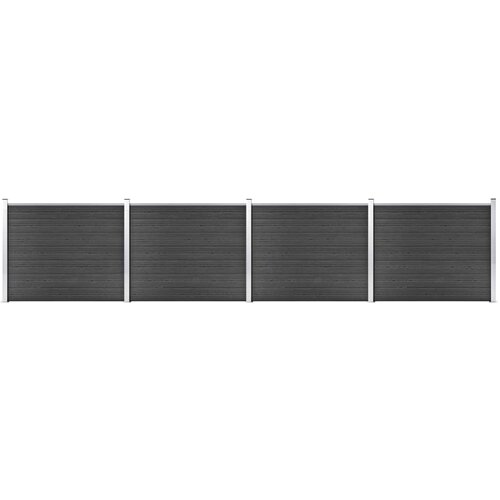 vidaXL Set panela za ogradu WPC 699 x 146 cm sivi Cijene