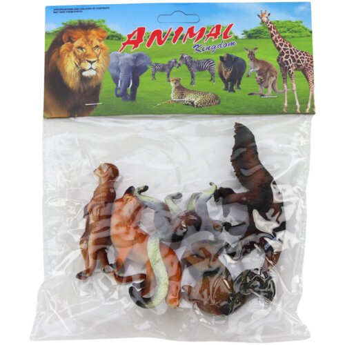  Set figura životinja Vjeverica, Merkat, Mravojed, Lisica, Lemur, 5 dijelova. Slike
