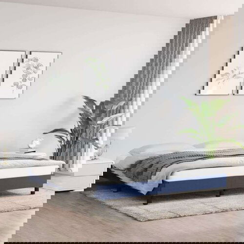  Za krevet plavi 180x200 cm od tkanine Slike