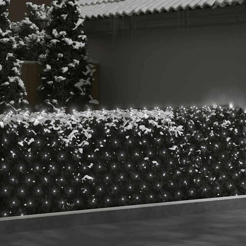 VidaXL Novoletna svetlobna mreža hladno bela 3x2 m 204 LED lučk, (21020966) Slike