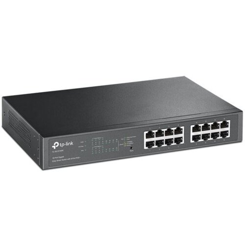 Tp-link TL-SG1016PE Upravljano L2 Gigabit Ethernet (10/100/1000) Podpora za napajanje preko Etherneta (PoE) 1U Črna Cene