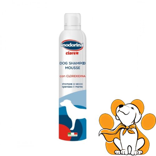 Inodorina šampon Za Suvo Pranje Mousse Clorex 300ml, Za Štence i Odrasle Pse Cene