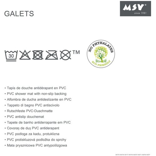 Msv Protuklizna prostirka za kadu 35x68 cm Galets &amp;ndash; Slike