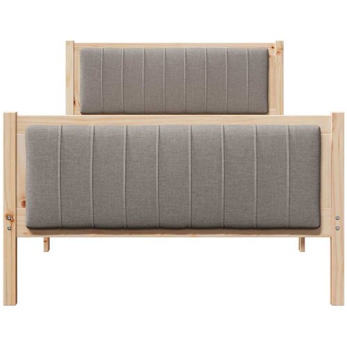  Okvir kreveta Smeđa i taupe 100 x 200 cm Masivna borovina Slike
